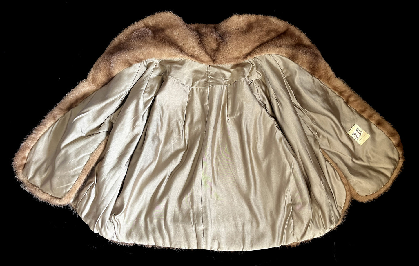 Brown Mink Fur Cape, Autumn Haze Pastel Stole