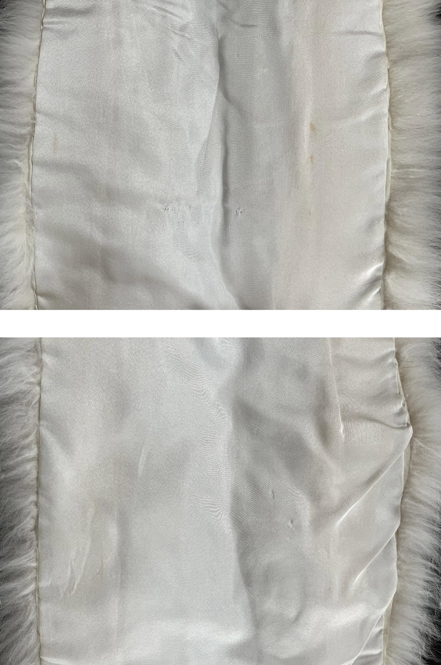 Norwegian FOX Long Fur Stole, Ivory Real Vintage Bridal Fling, White Brown Great Gatsby Party Boa Coat, Winter Wedding Bride, Mob Wife