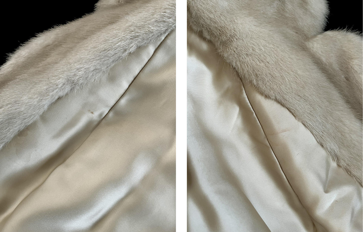 Beige Mink Fur Coat, Blonde Real Vintage Jacket, Tourmaline Champagne Bridal Stroller Bolero, Rustic Winter Wedding Bridesmaid Gift, Large
