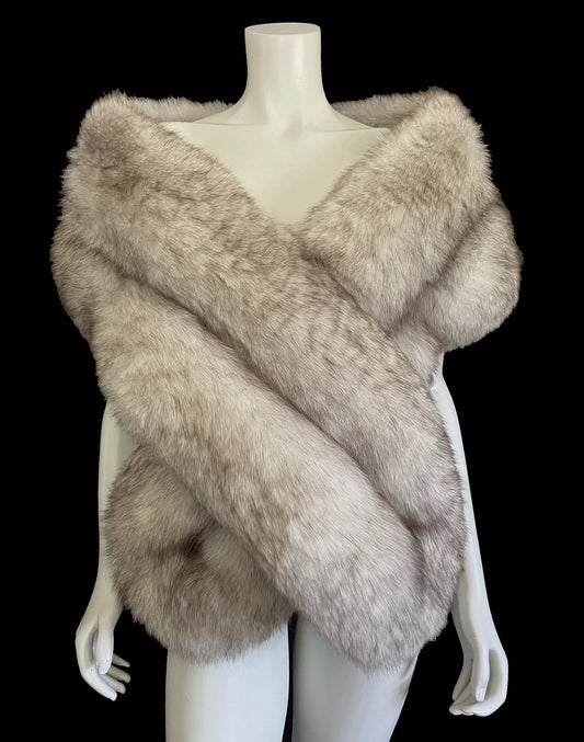 Norwegian Fox Fur Long Stole Fling