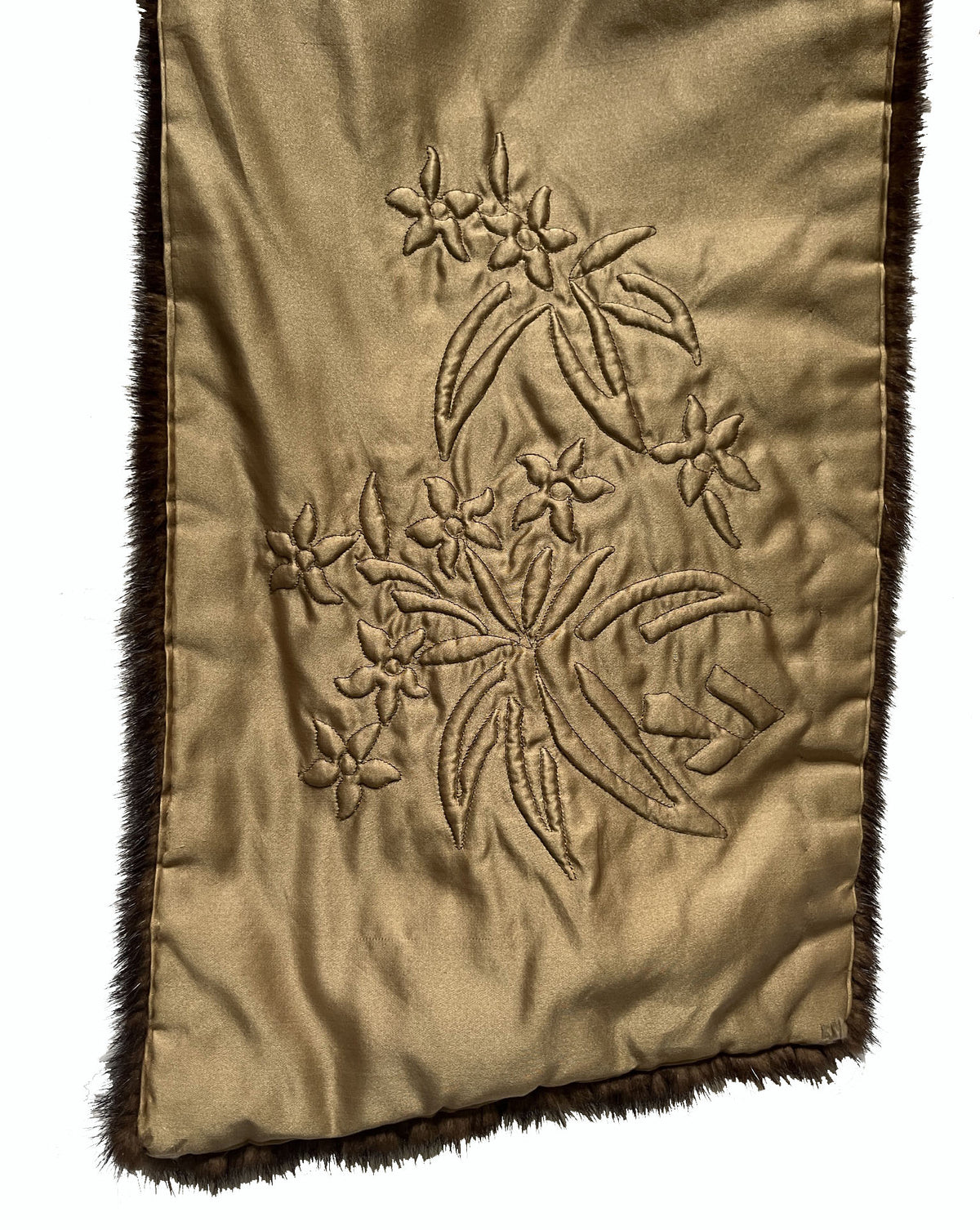 Mahogany Mink Fur Long Stole Fling