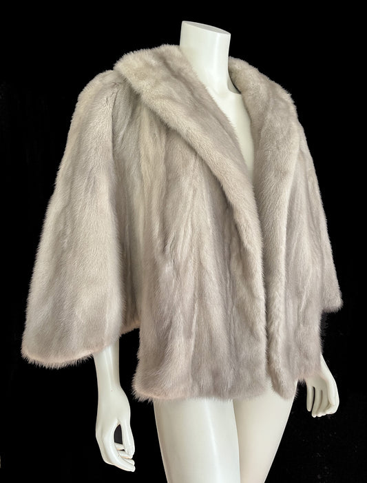 Cerulean MINK Fur Cape