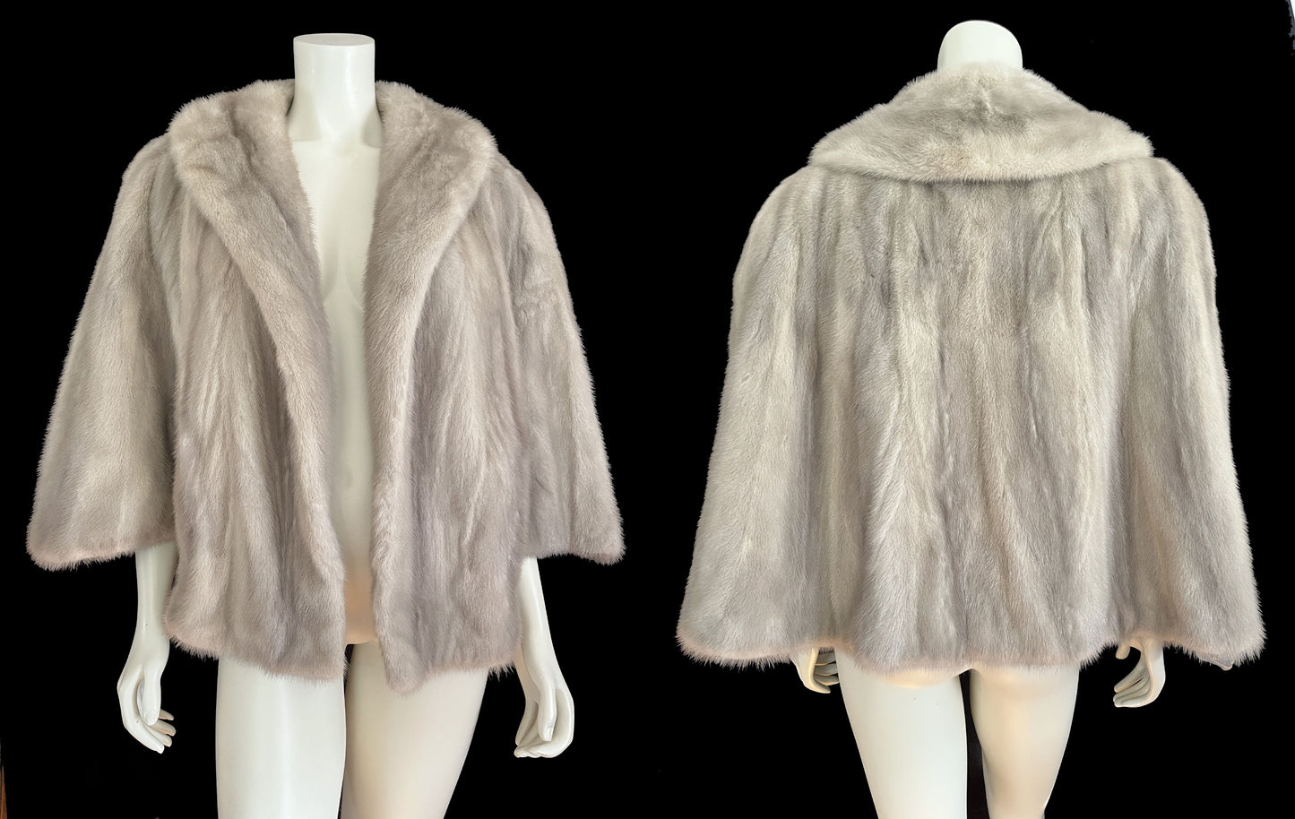 Cerulean MINK Fur Cape