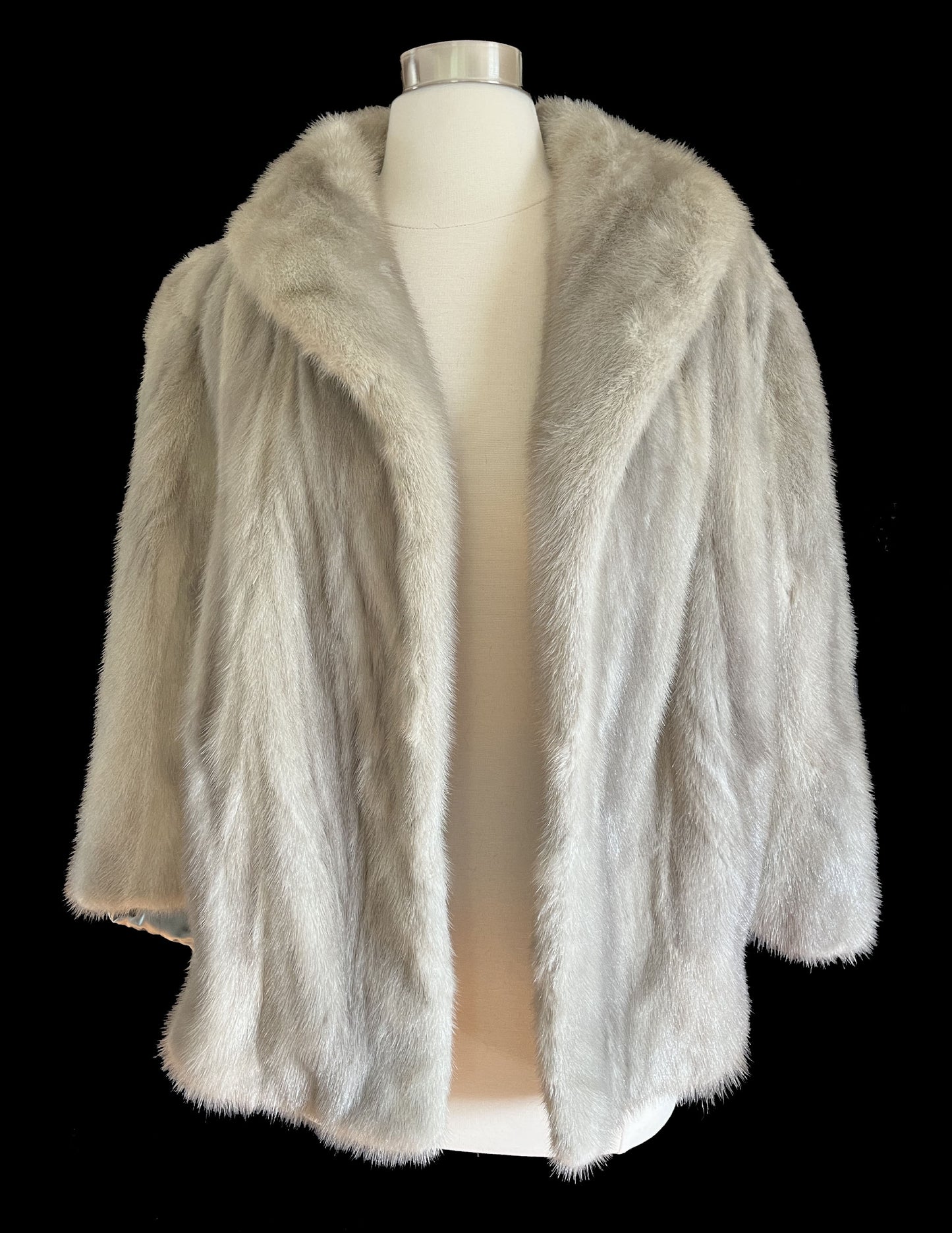 Cerulean MINK Fur Cape