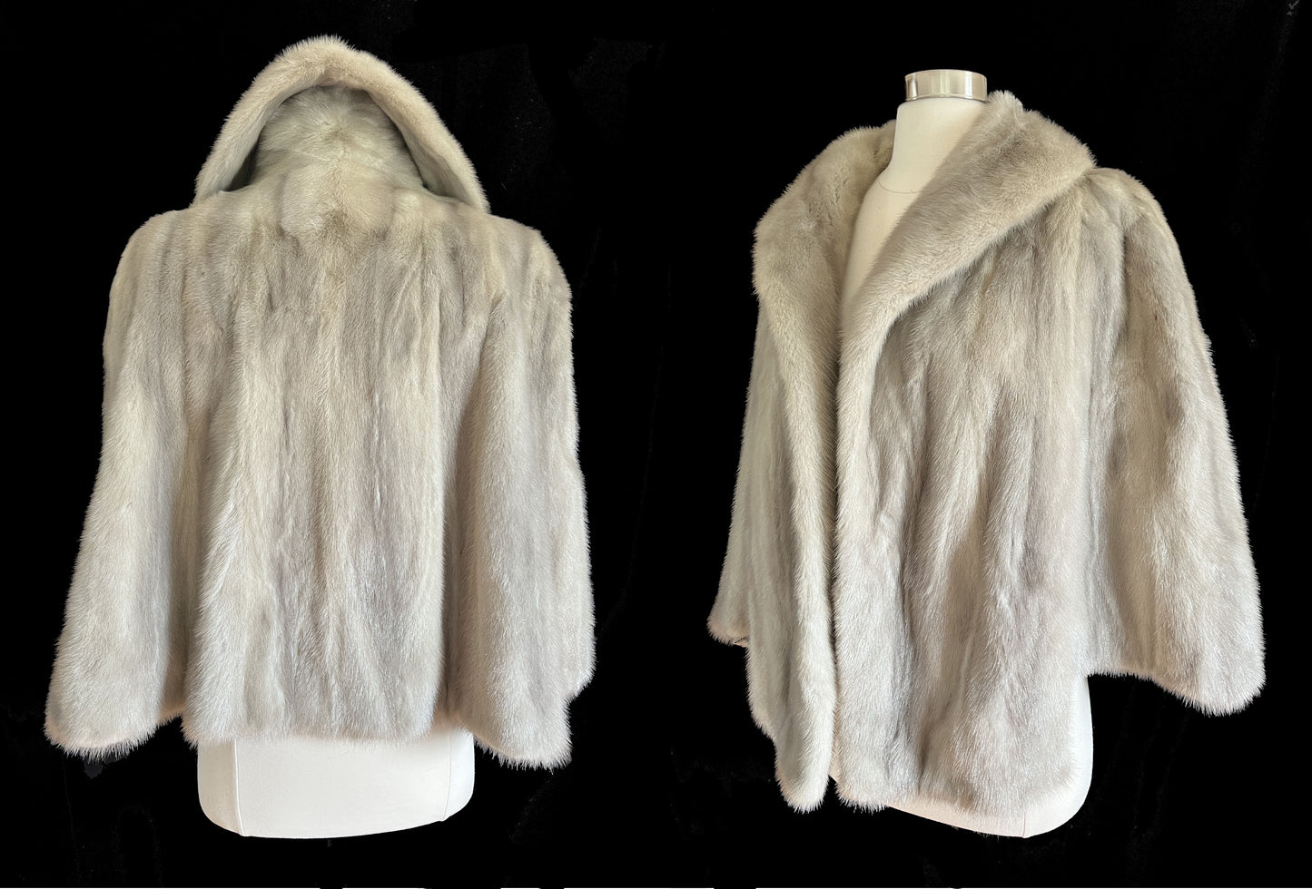 Cerulean MINK Fur Cape