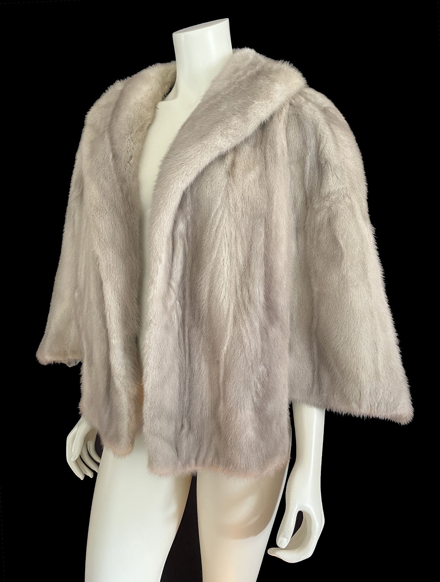 Cerulean MINK Fur Cape