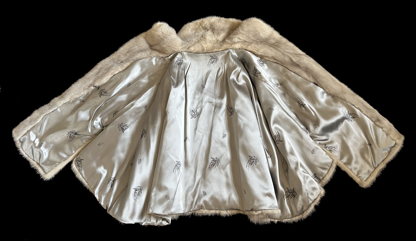 Cerulean MINK Fur Cape