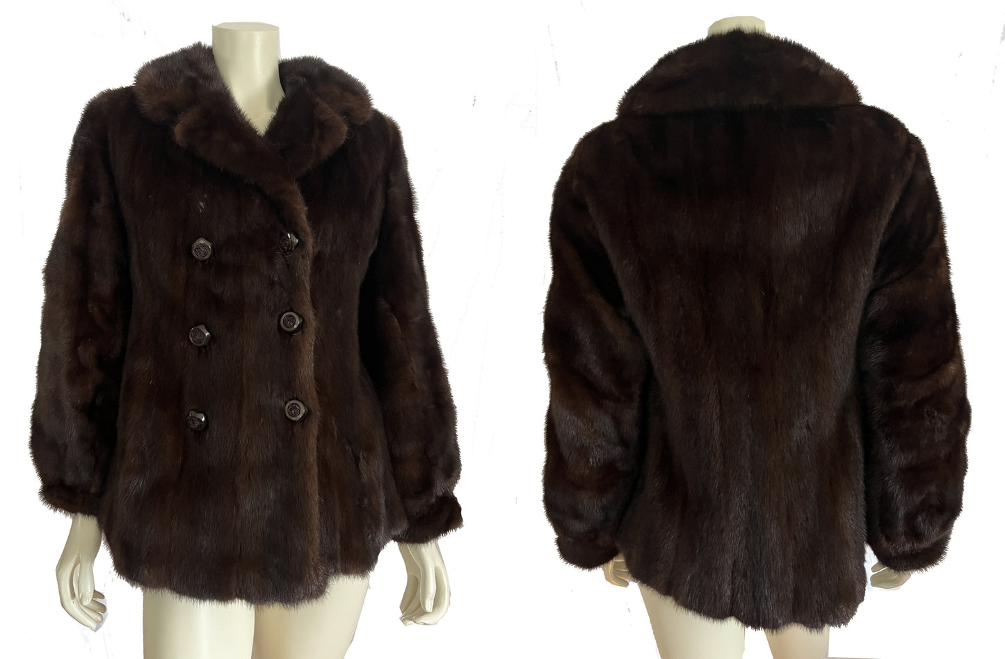 Brown Ranch Mink Fur Jacket Coat