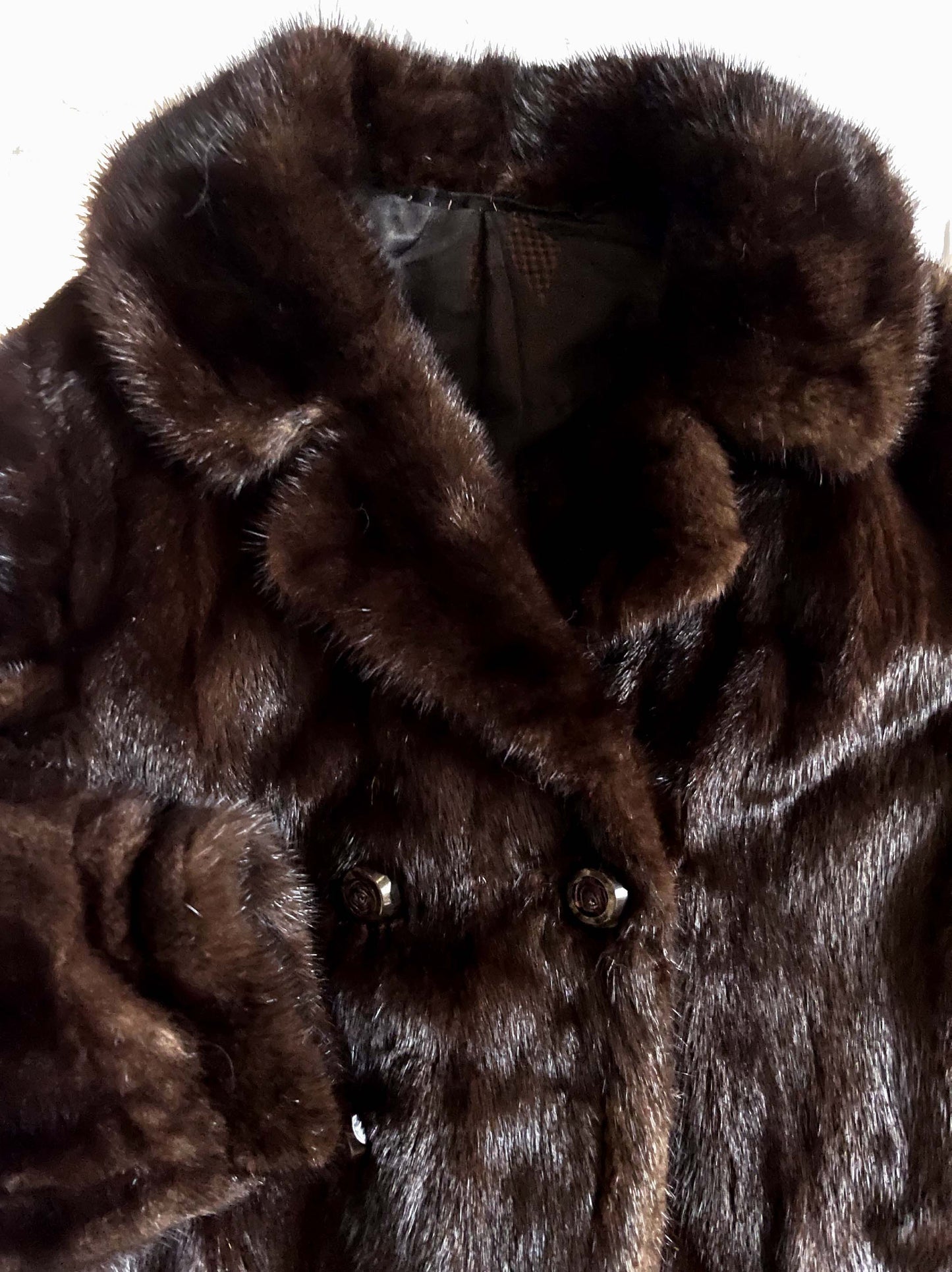 Brown Ranch Mink Fur Jacket Coat