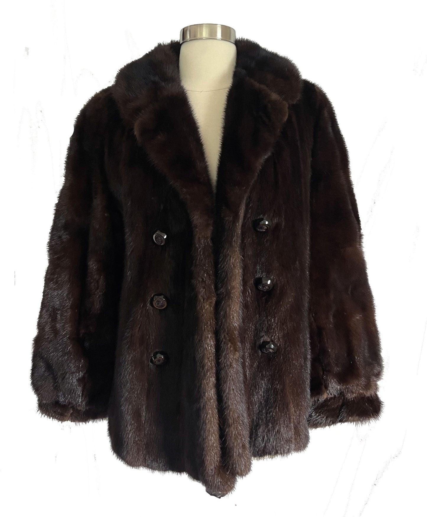 Brown Ranch Mink Fur Jacket Coat