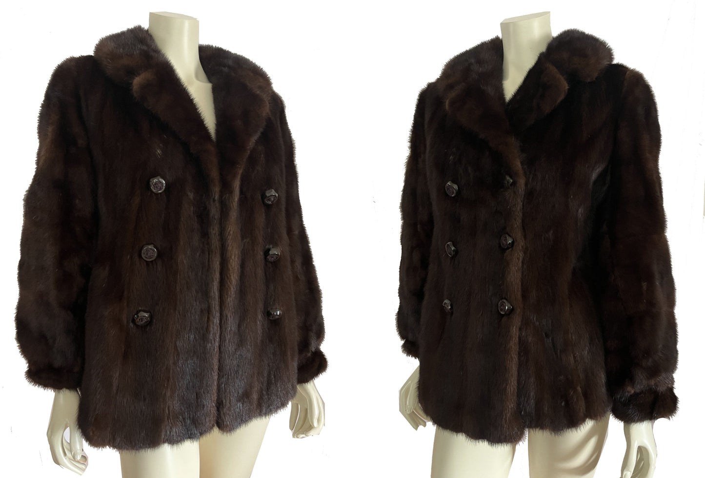 Brown Ranch Mink Fur Jacket Coat