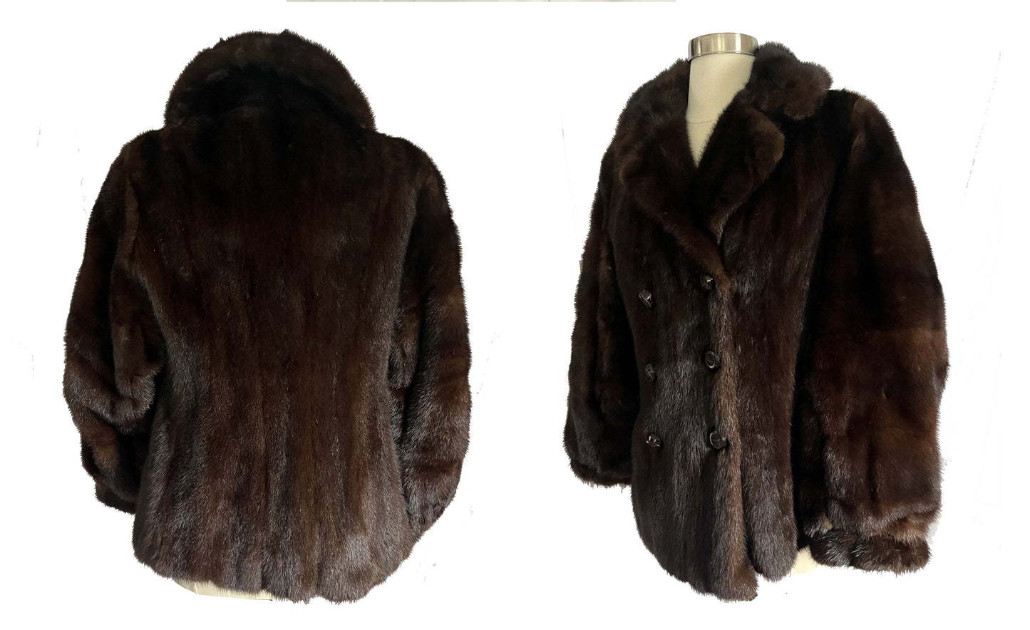 Brown Ranch Mink Fur Jacket Coat