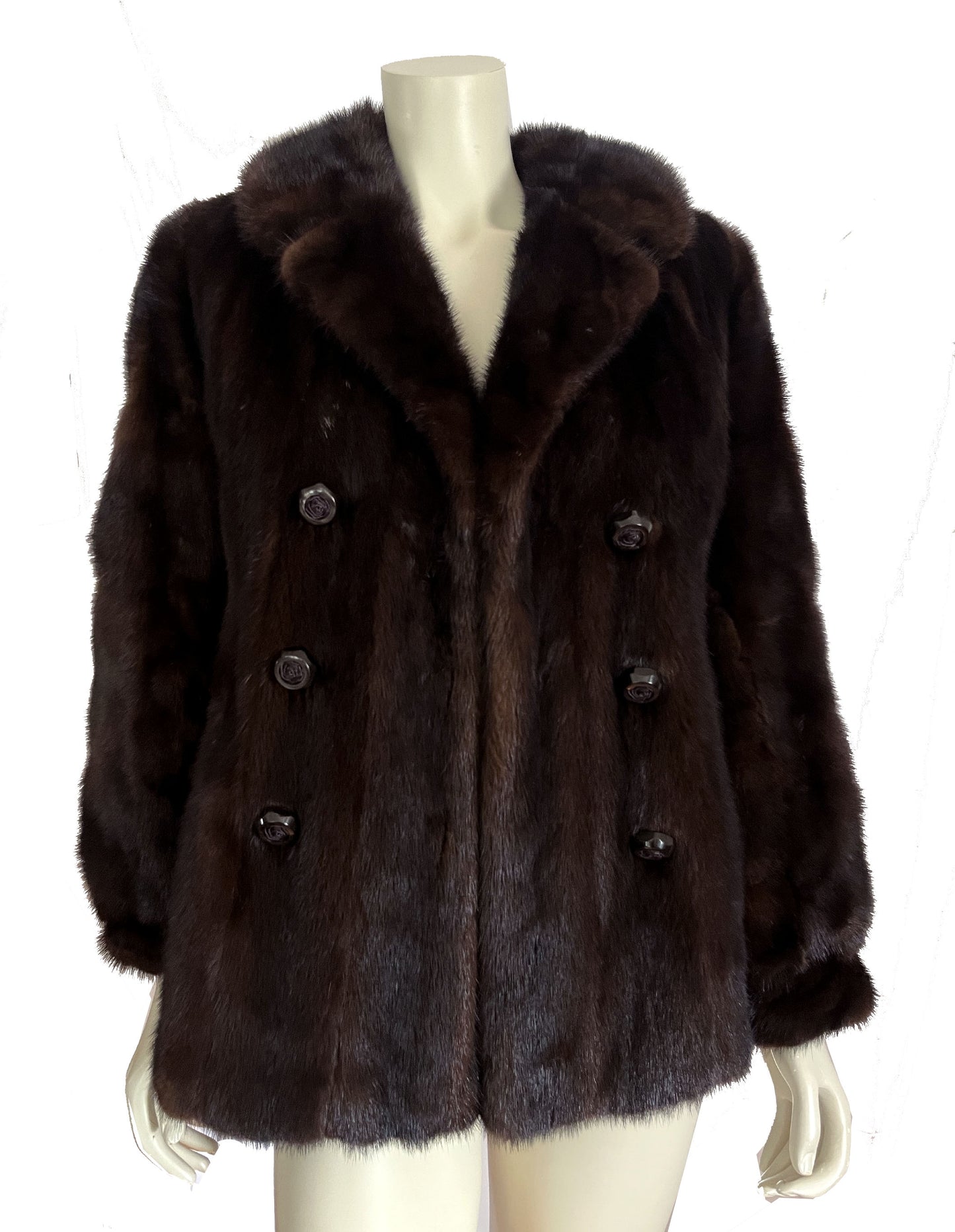 Brown Ranch Mink Fur Jacket Coat