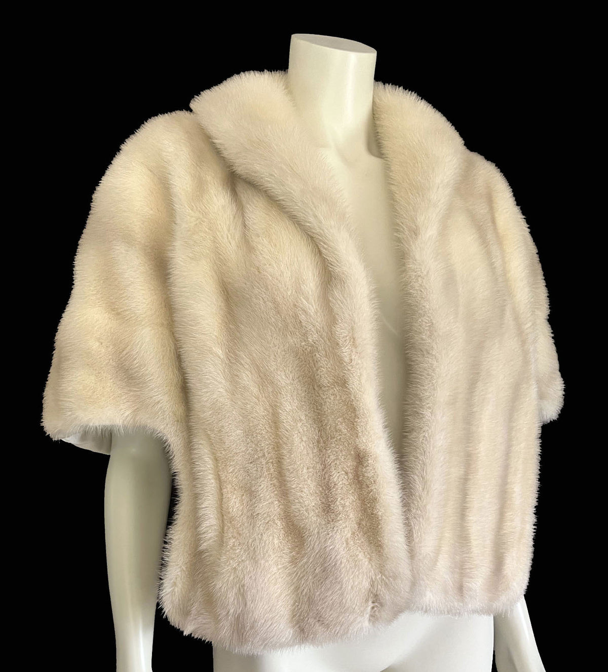 Blonde Ivory Mink Fur Stole