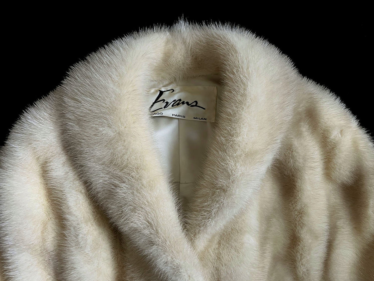 Blonde Ivory Mink Fur Stole