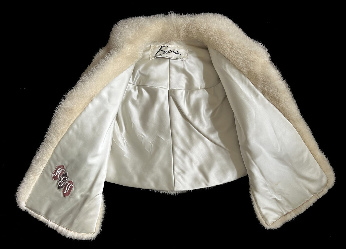 Blonde Ivory Mink Fur Stole