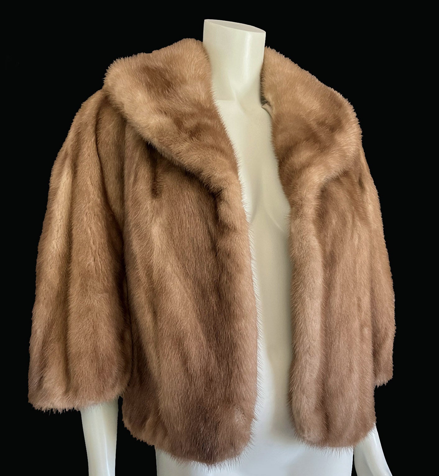 Brown Mink Fur Cape, Autumn Haze Pastel Stole