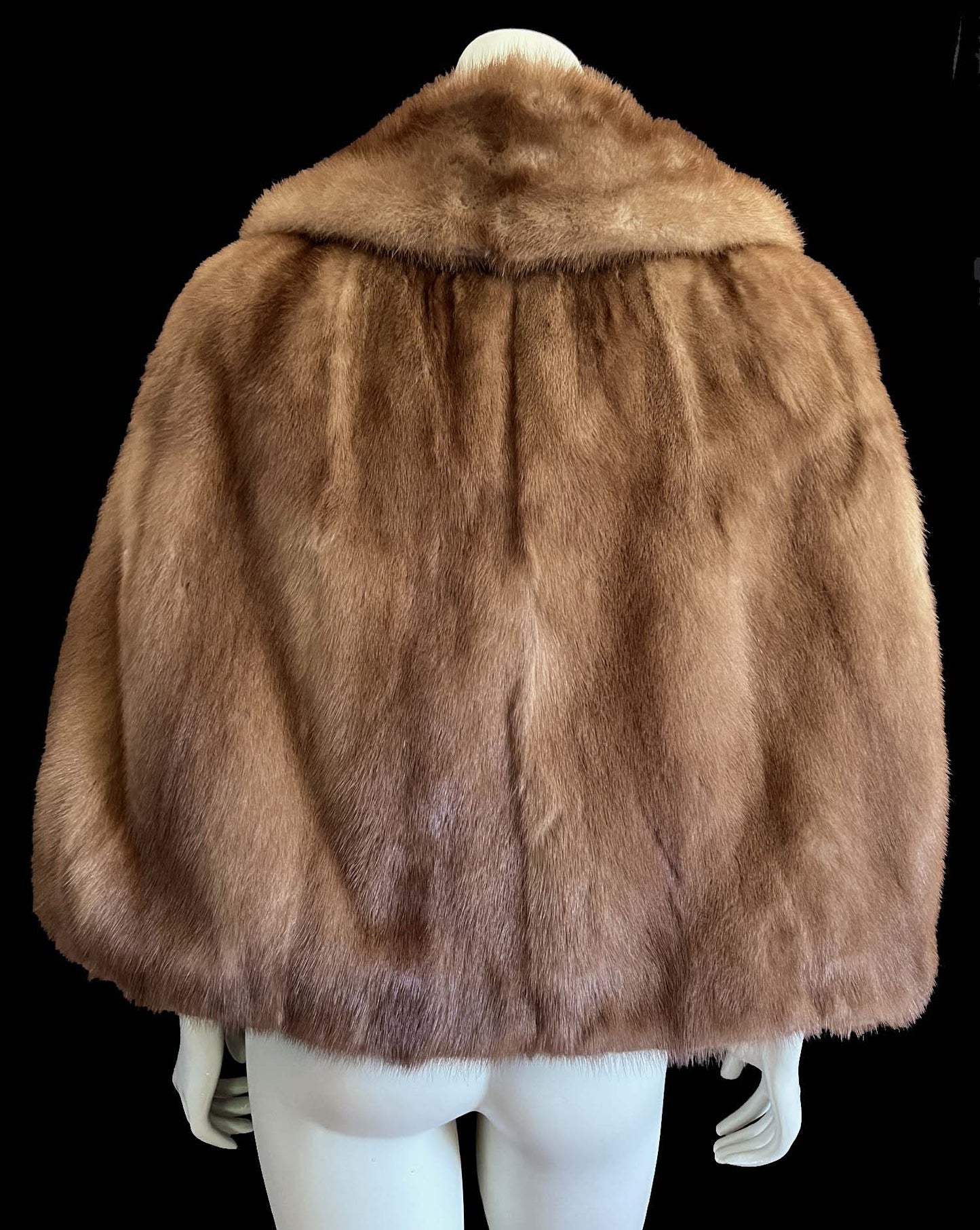 Brown Mink Fur Cape, Autumn Haze Pastel Stole