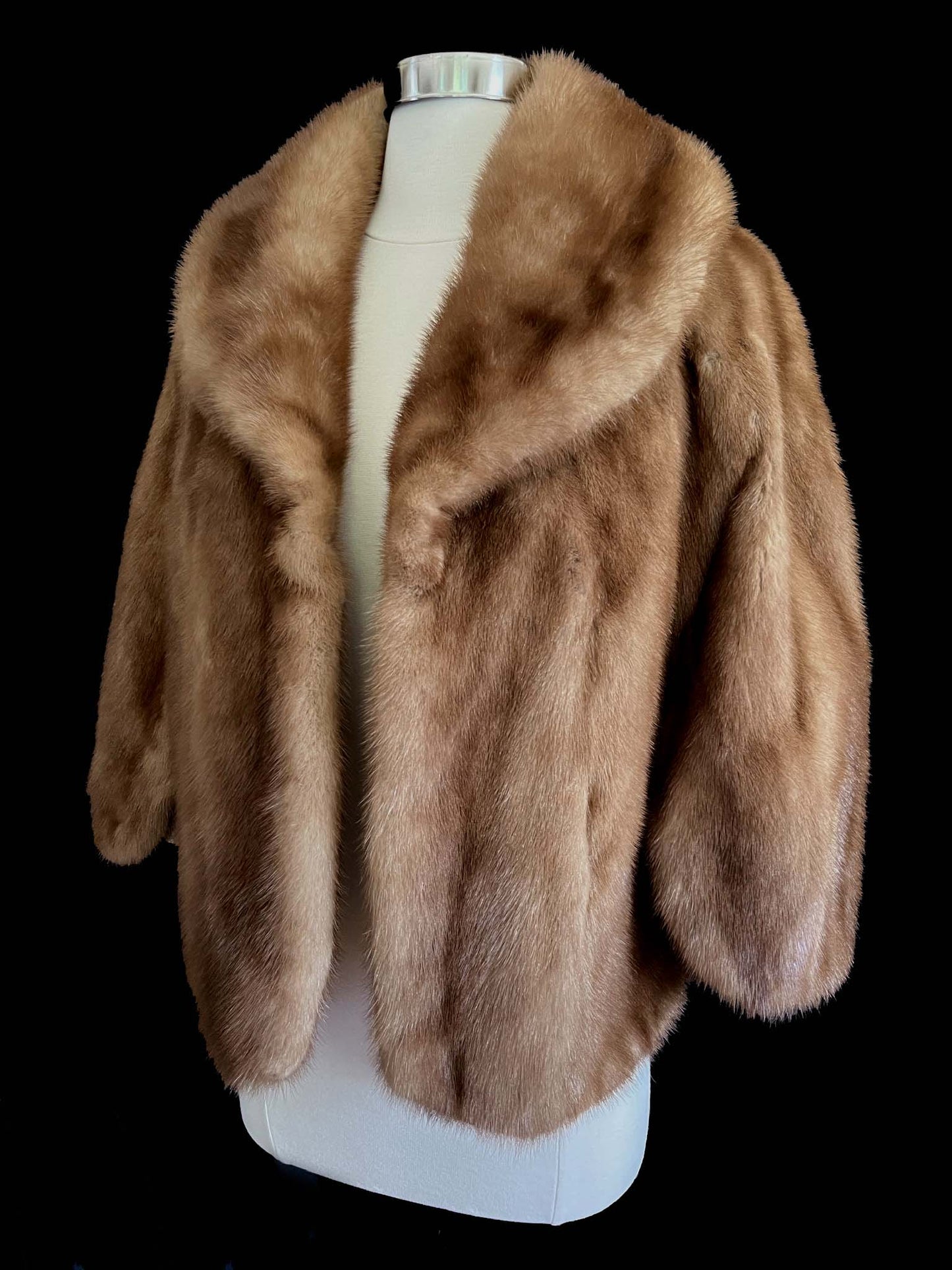 Brown Mink Fur Cape, Autumn Haze Pastel Stole