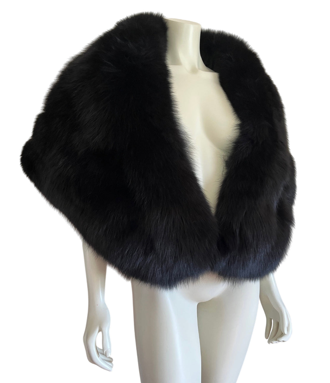 Black Fox Fur Cape