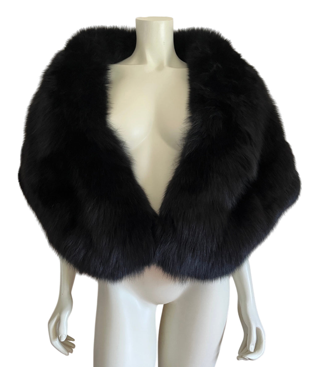 Black Fox Fur Cape