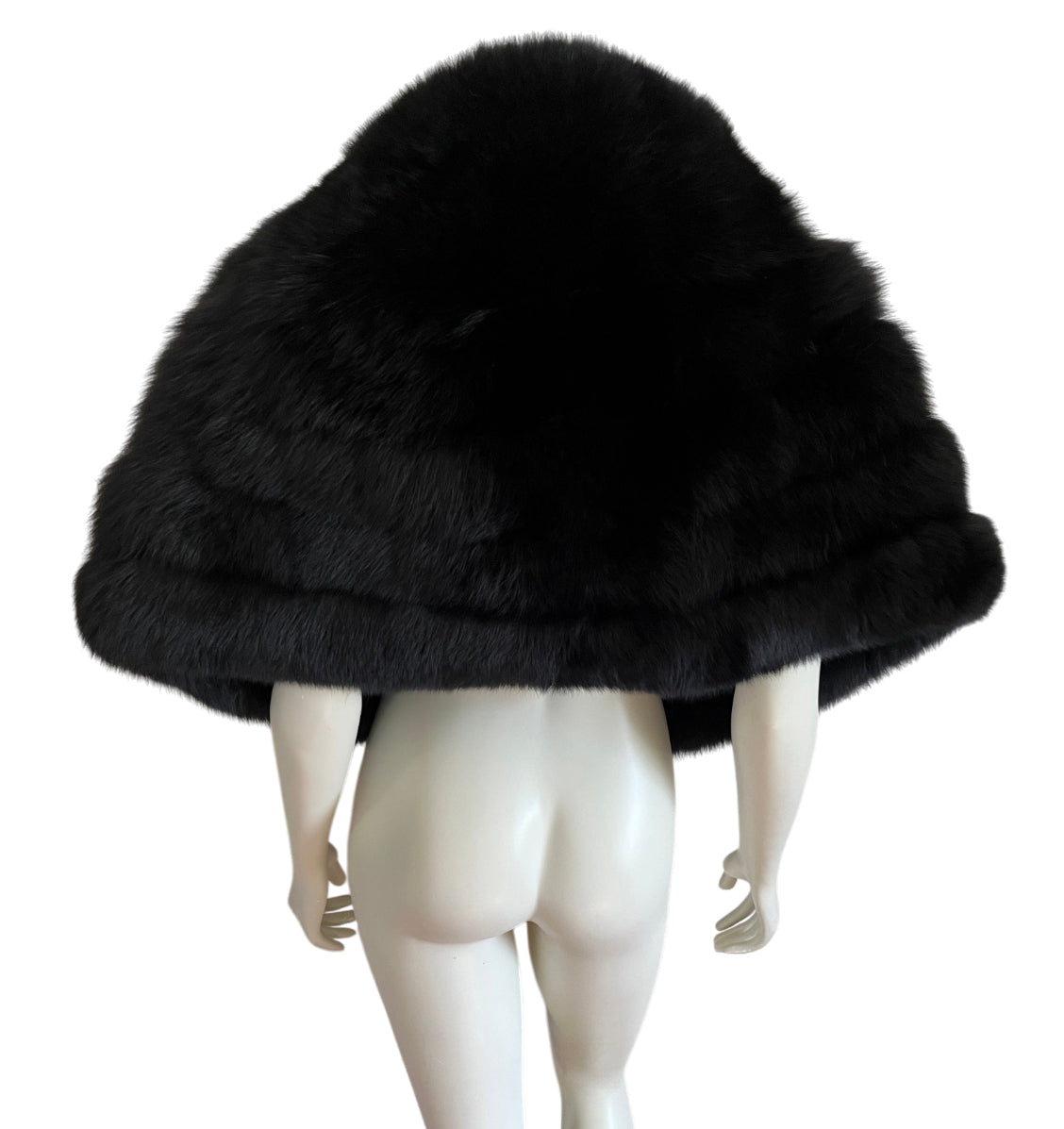 Black Fox Fur Cape