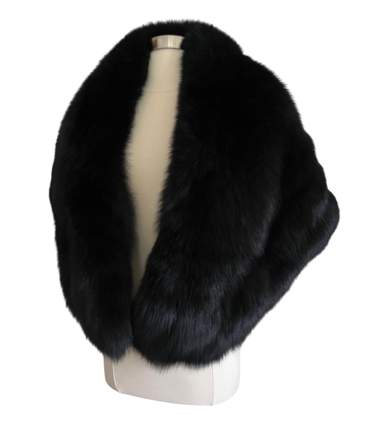 Black Fox Fur Cape