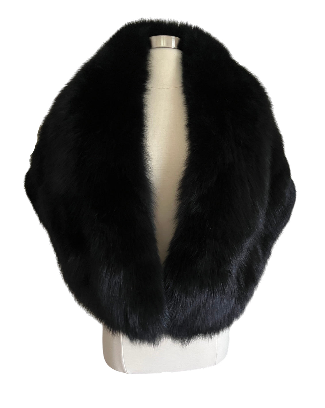 Black Fox Fur Cape