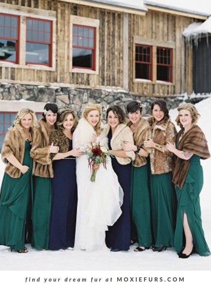 Wedding fur stoles, Gift for bridesmaid & bride, Bridal cape, Real vintage fur coat, Mink or fox fur shawl bolero jacket, Custom order