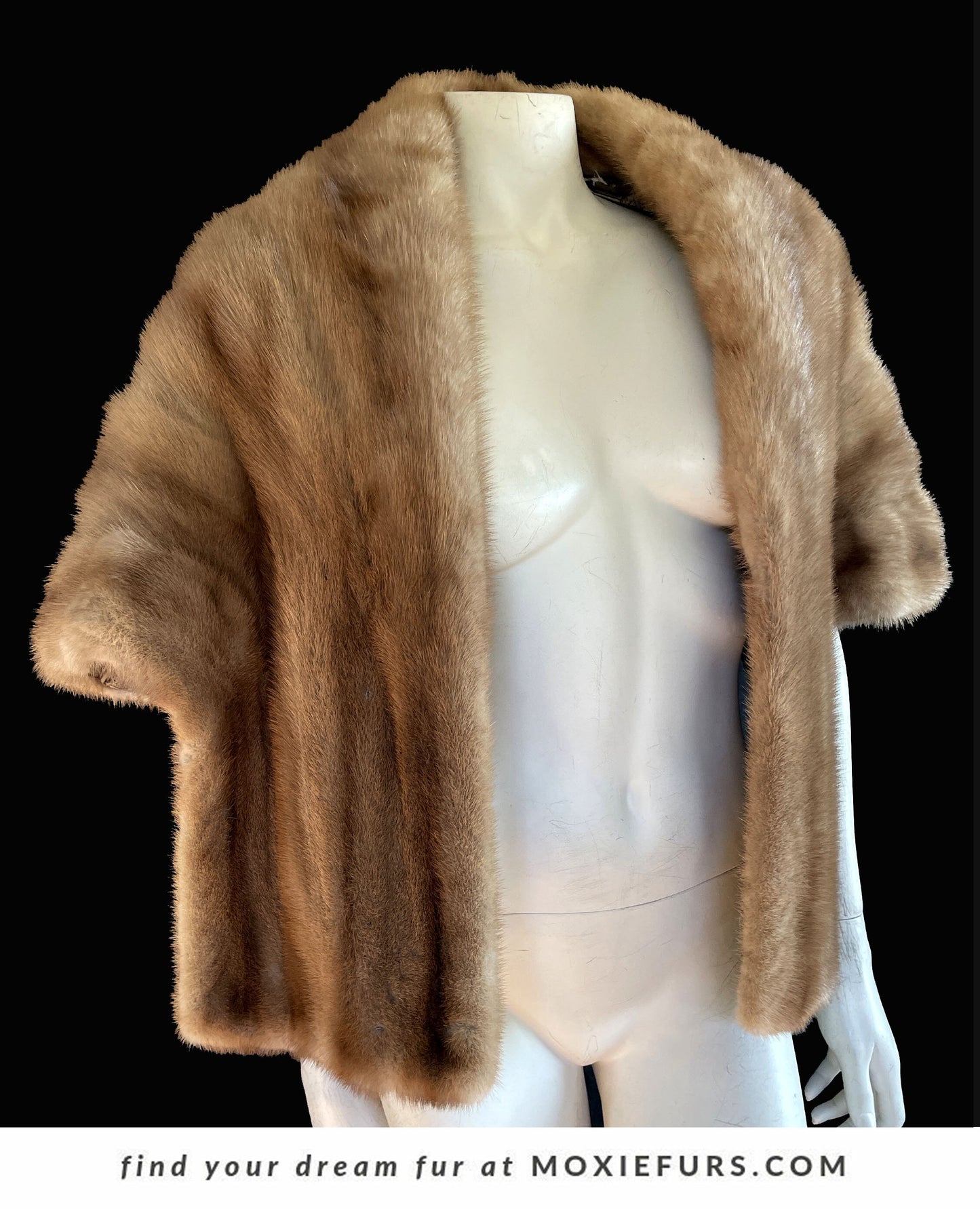 Brown MINK Fur Stole, Real Vintage Wrap, Autumn Haze Bridal Shawl, Rustic Winter Wedding Cape, Bridesmaid Gift, Mother of Bride Jacket Coat