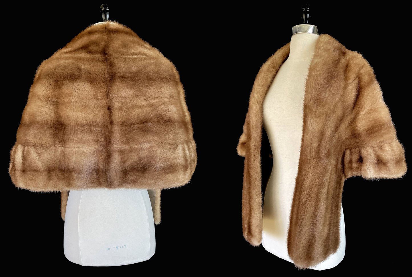 Brown MINK Fur Stole, Real Vintage Wrap, Autumn Haze Bridal Shawl, Rustic Winter Wedding Cape, Bridesmaid Gift, Mother of Bride Jacket Coat