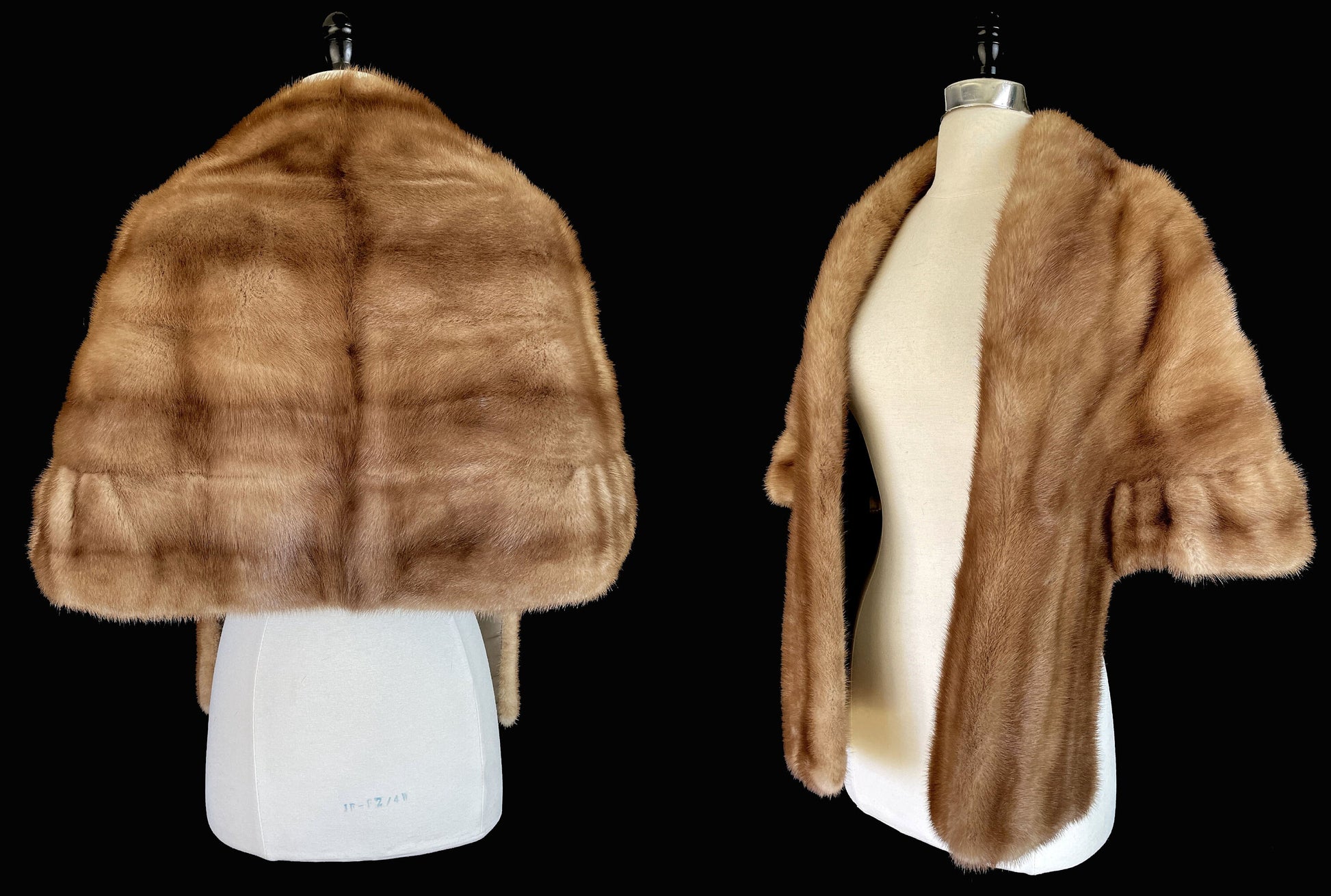 Brown MINK Fur Stole, Real Vintage Wrap, Autumn Haze Bridal Shawl, Rustic Winter Wedding Cape, Bridesmaid Gift, Mother of Bride Jacket Coat