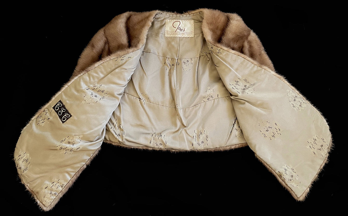 Brown MINK Fur Stole, Pastel Bridal Cape, Real Vintage Autumn Haze Bolero Jacket, Winter Wedding Bridesmaid Shawl, Mother of the Bride Gift