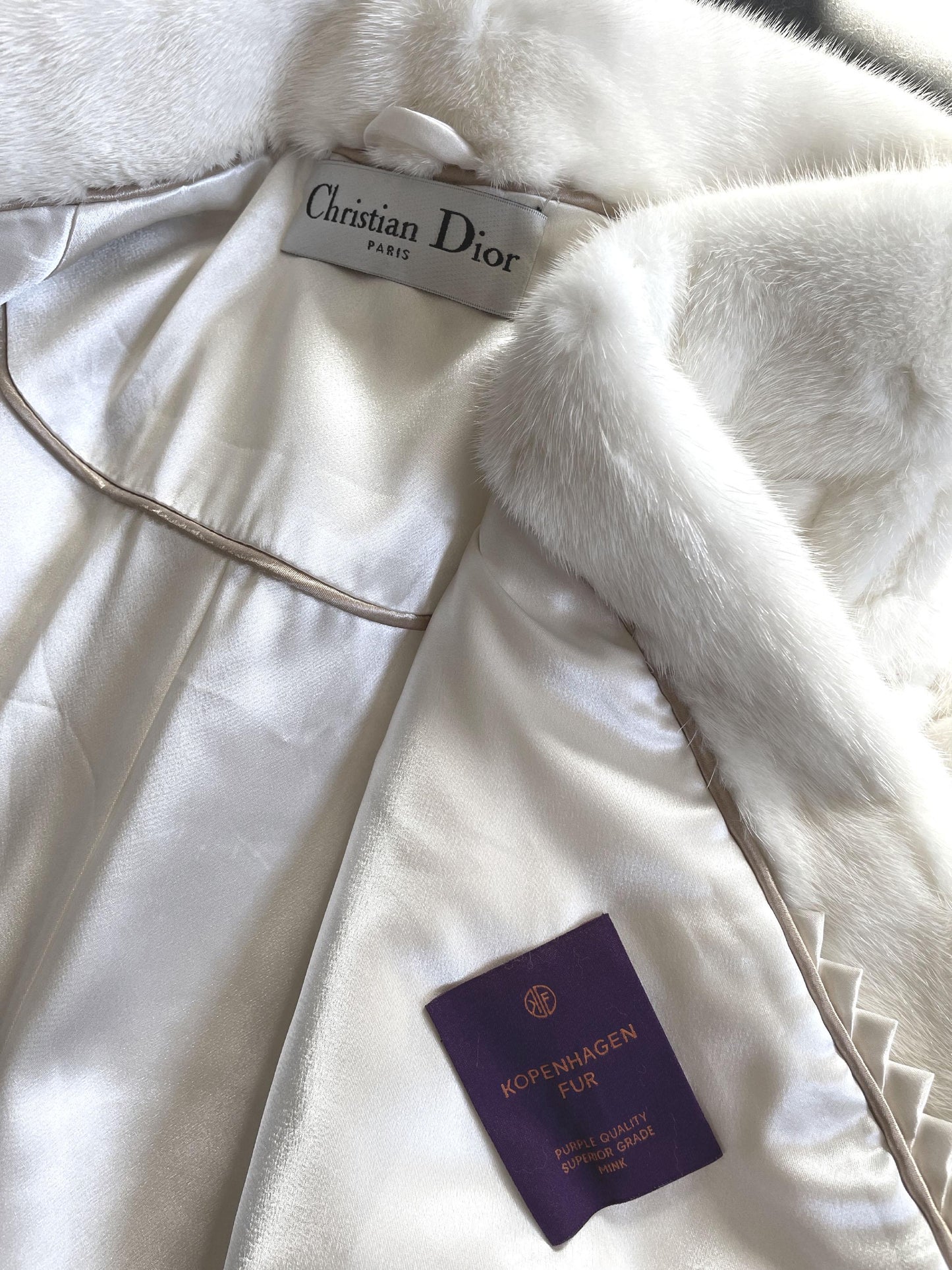 Christian Dior Ivory Cable Knit MINK Fur Coat, Wedding Bride Bolero Sweater Jacket Coat, White Stole Wrap Luxury Designer Diva Celeb Gift