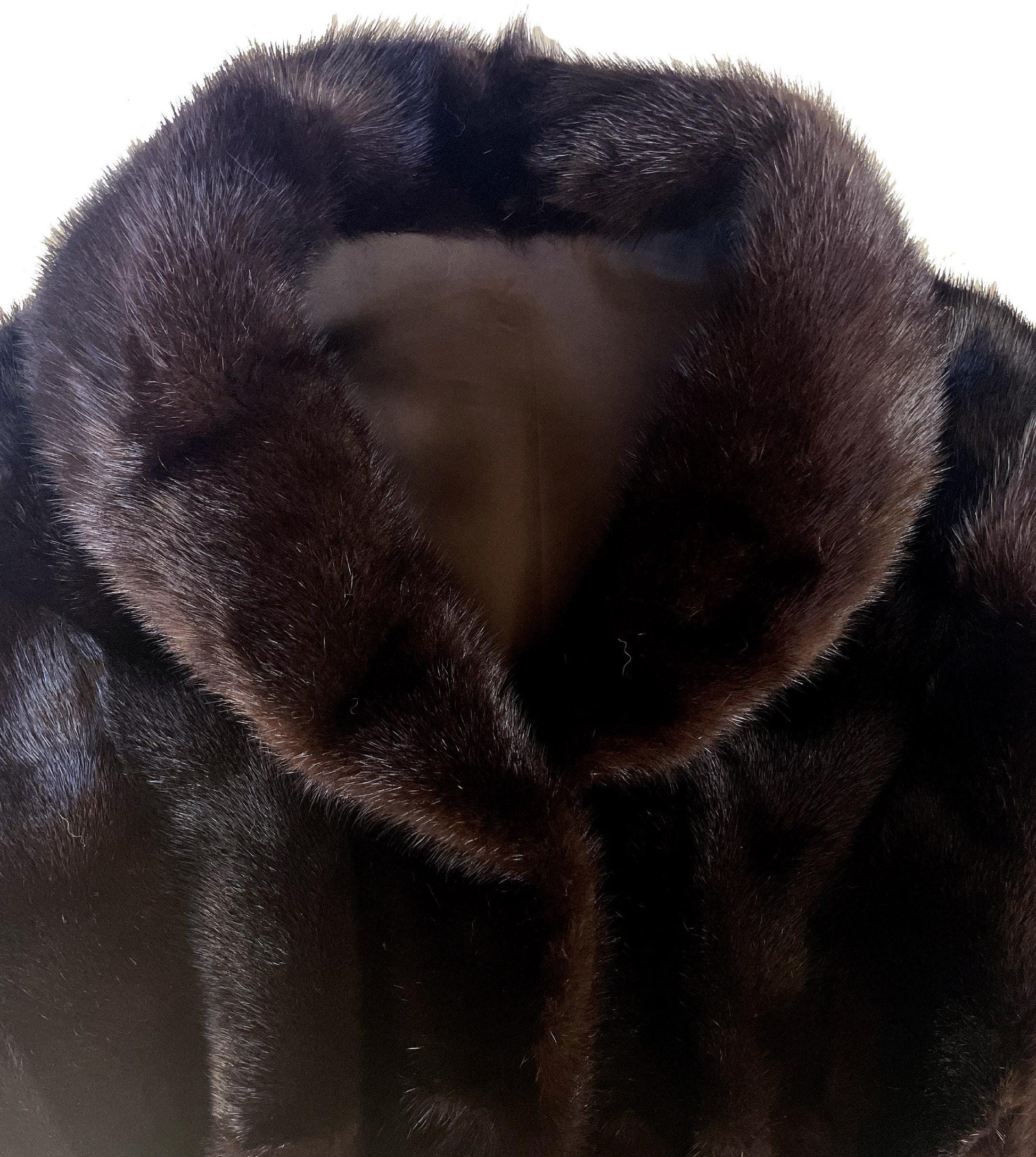 Brown MINK Fur Stole, Mahogany Vintage Shawl, Dark Ranch Bridal Jacket Coat, Winter Wedding Cape, Mother of the Bride Gift, Large XL Plus