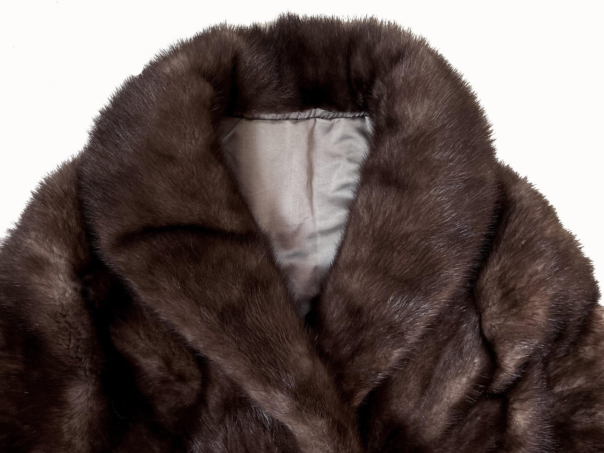 Brown Gray MINK Fur Stole, Lutetia Real Vintage Wrap, Gunmetal Bridal Bolero Jacket, Winter Wedding Shawl Gift, Mother of the Bride, Large