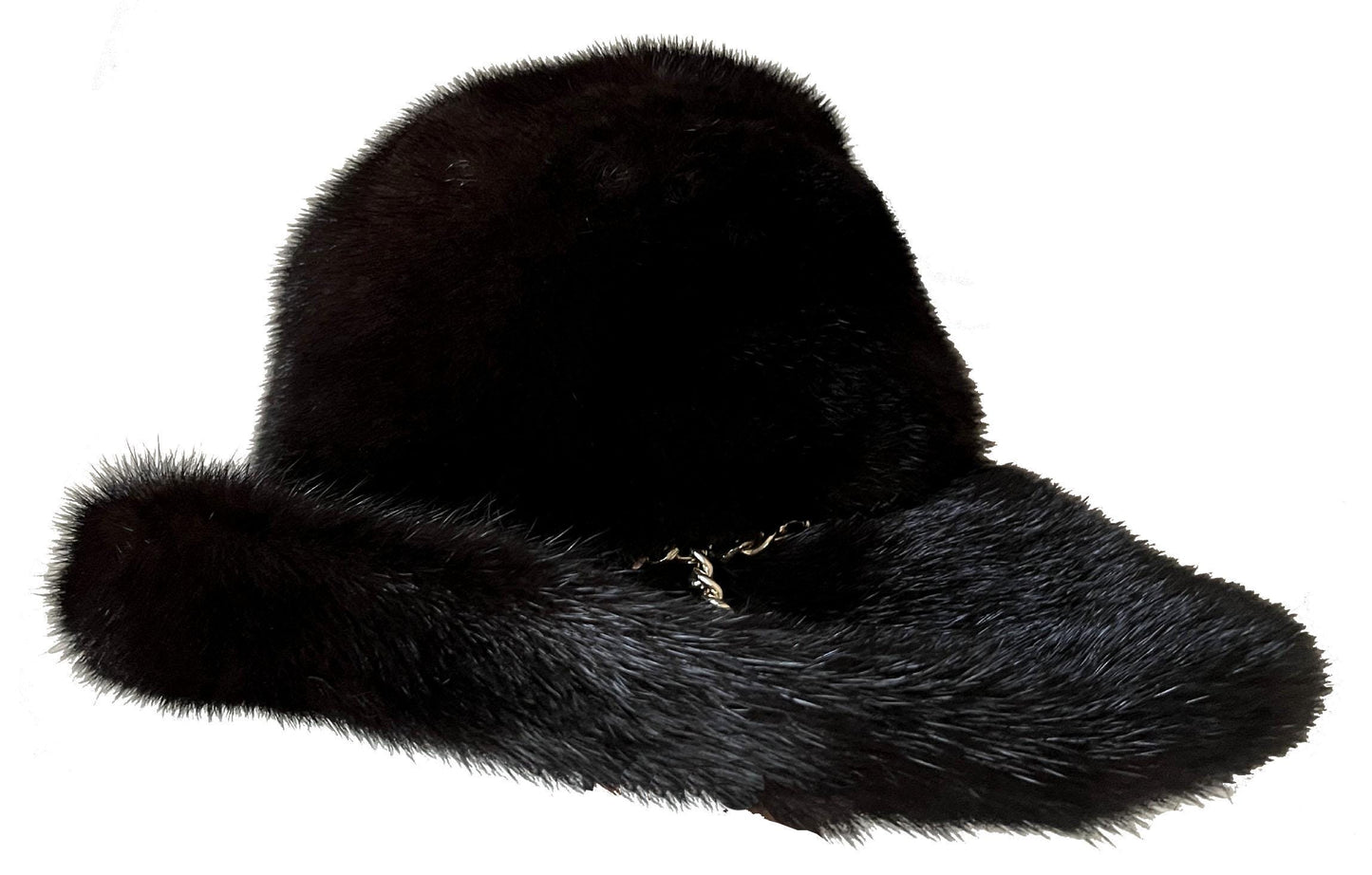 Mahogany MINK Fur Hat, Women's Ranch Vintage Fedora, Dark Brown Hat for Vintage Fox Coat, Great Gatsby Party, Diva '70s '80s Gift, Small