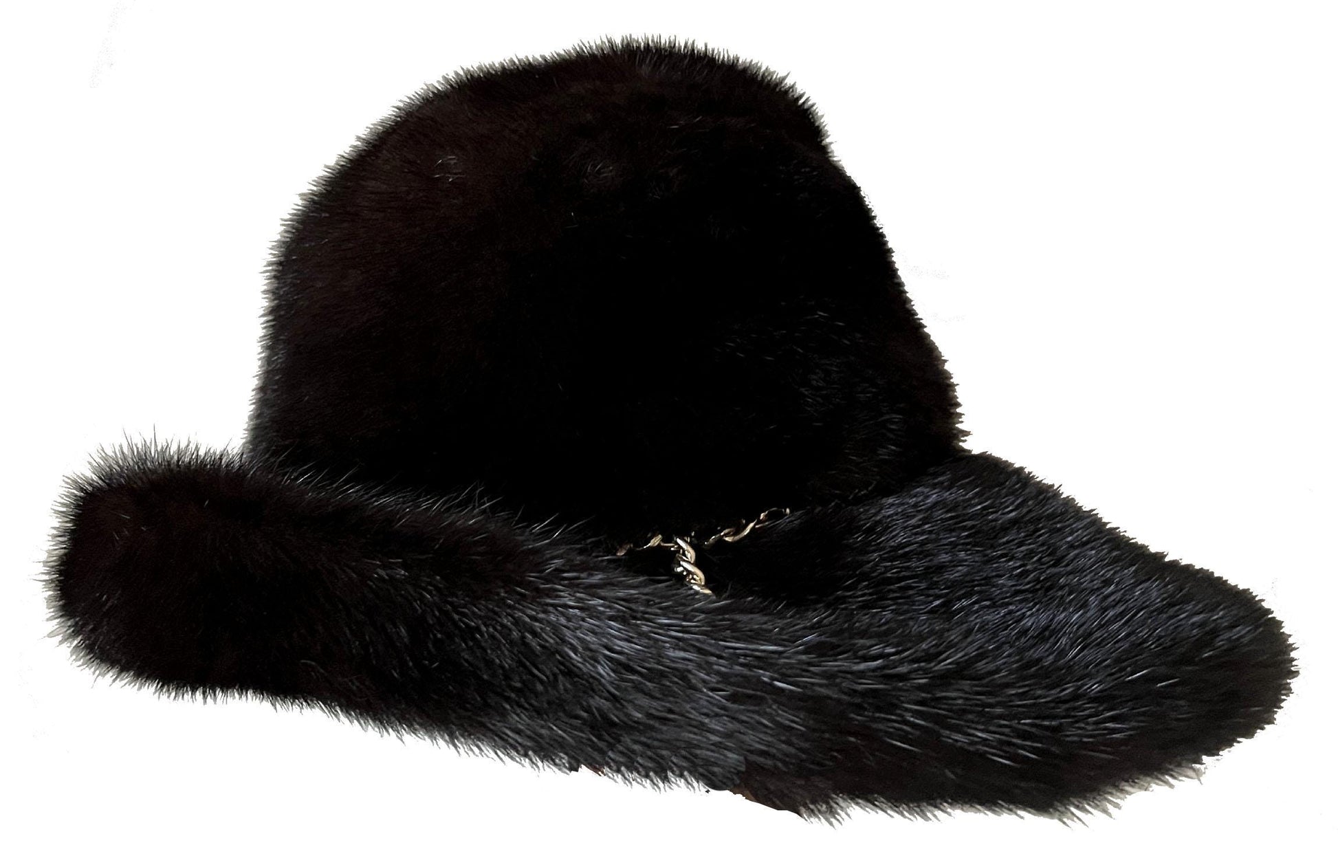 Mahogany MINK Fur Hat, Women's Ranch Vintage Fedora, Dark Brown Hat for Vintage Fox Coat, Great Gatsby Party, Diva '70s '80s Gift, Small
