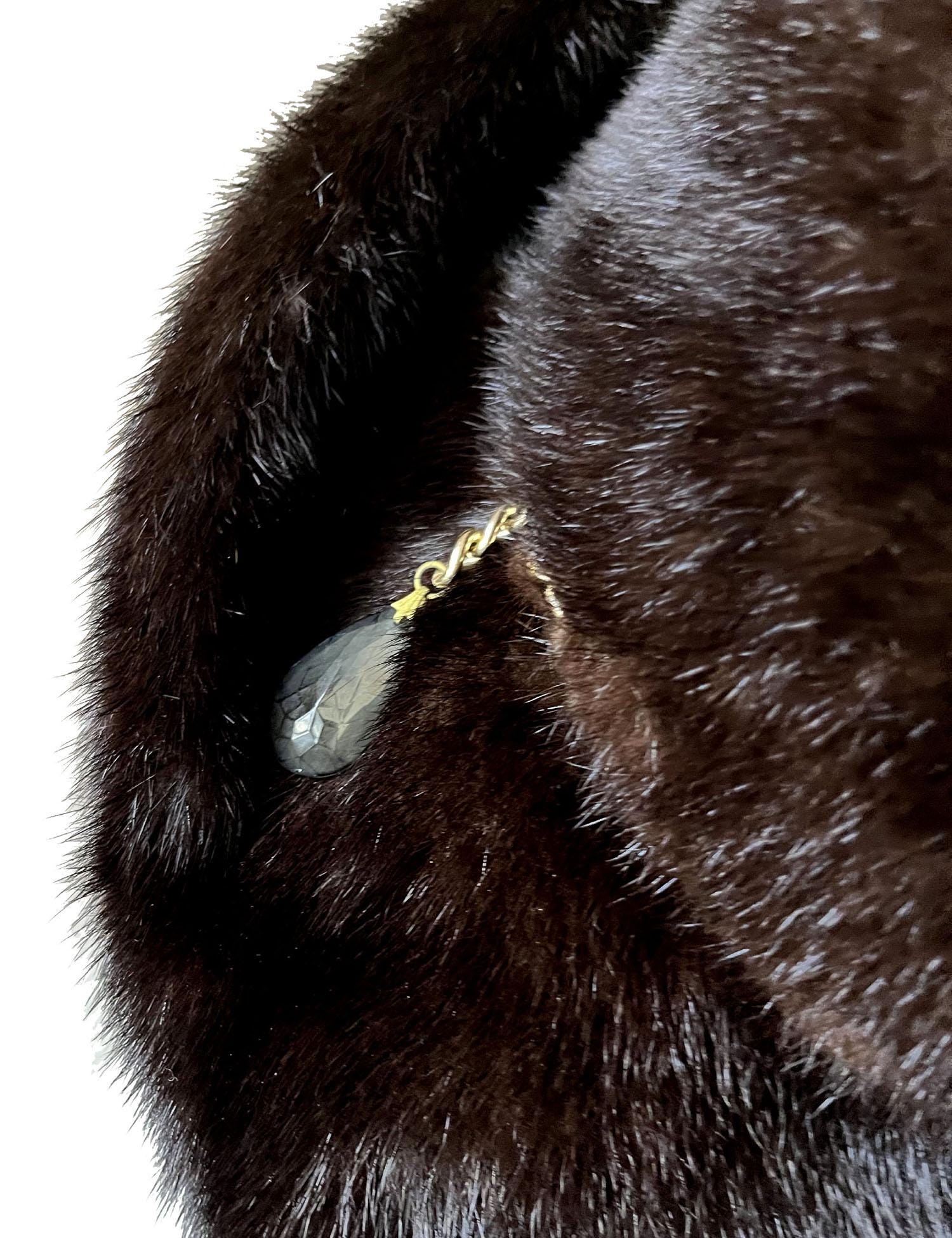 Mahogany MINK Fur Hat, Women's Ranch Vintage Fedora, Dark Brown Hat for Vintage Fox Coat, Great Gatsby Party, Diva '70s '80s Gift, Small