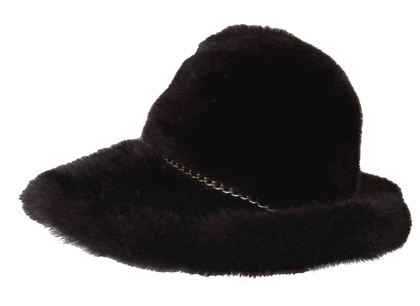 Mahogany MINK Fur Hat, Women's Ranch Vintage Fedora, Dark Brown Hat for Vintage Fox Coat, Great Gatsby Party, Diva '70s '80s Gift, Small