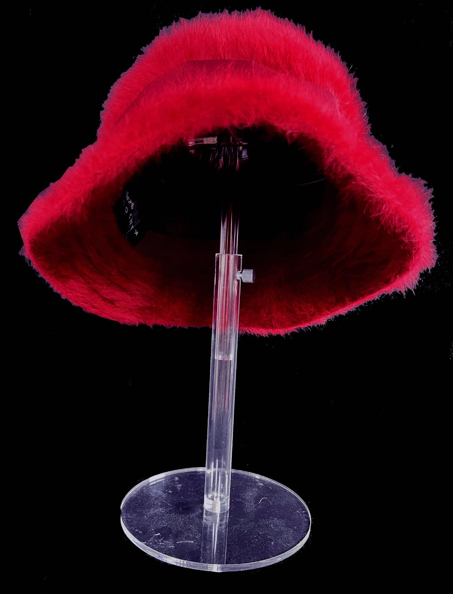 KANGOL Angora Fur Hat, Burgundy Real Vintage Women's Brim Cap, Retro Furgora Ribbon Cloche Bucket Hat Gift
