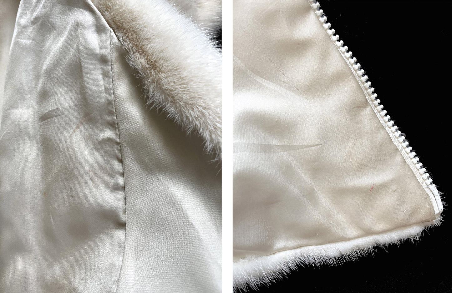 Ivory MINK Fur Hooded Cape, Winter Wedding Bridal Cloak, Cream White Blonde 1970s Jacket Coat Poncho Stole Shawl, Real Vintage Gift for Her