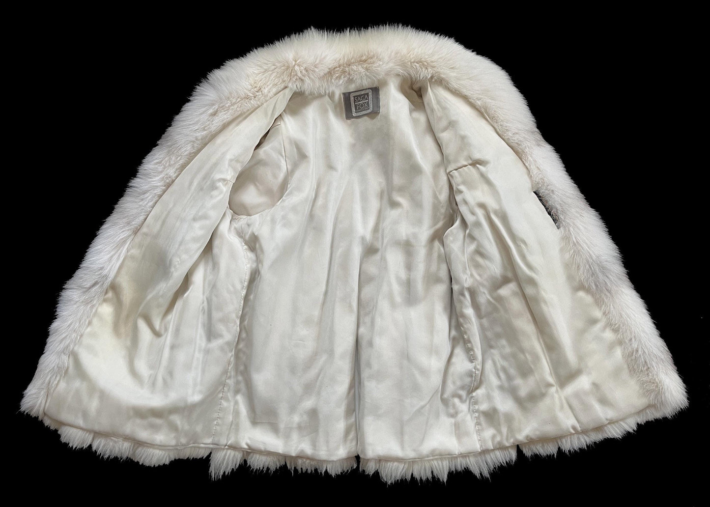 Arctic FOX Fur Coat, Vintage Ivory Winter Wedding Jacket, White Bridal Bolero Stole, Mob Wife Glam, Apres Ski Gift