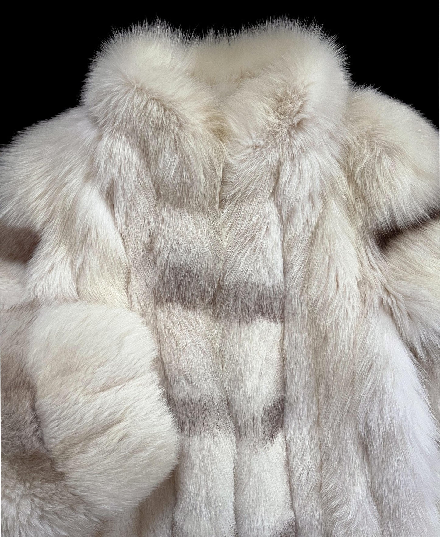 Arctic FOX Fur Coat, Vintage Ivory Winter Wedding Jacket, White Bridal Bolero Stole, Mob Wife Glam, Apres Ski Gift