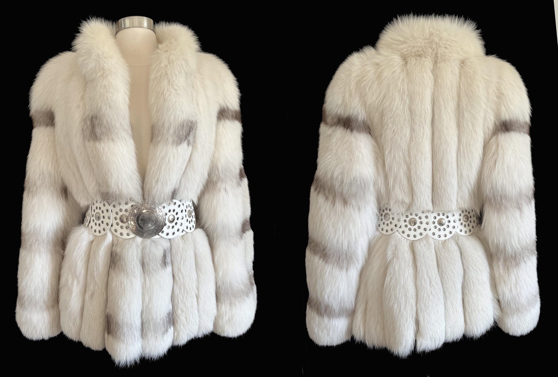 Arctic FOX Fur Coat, Vintage Ivory Winter Wedding Jacket, White Bridal Bolero Stole, Mob Wife Glam, Apres Ski Gift