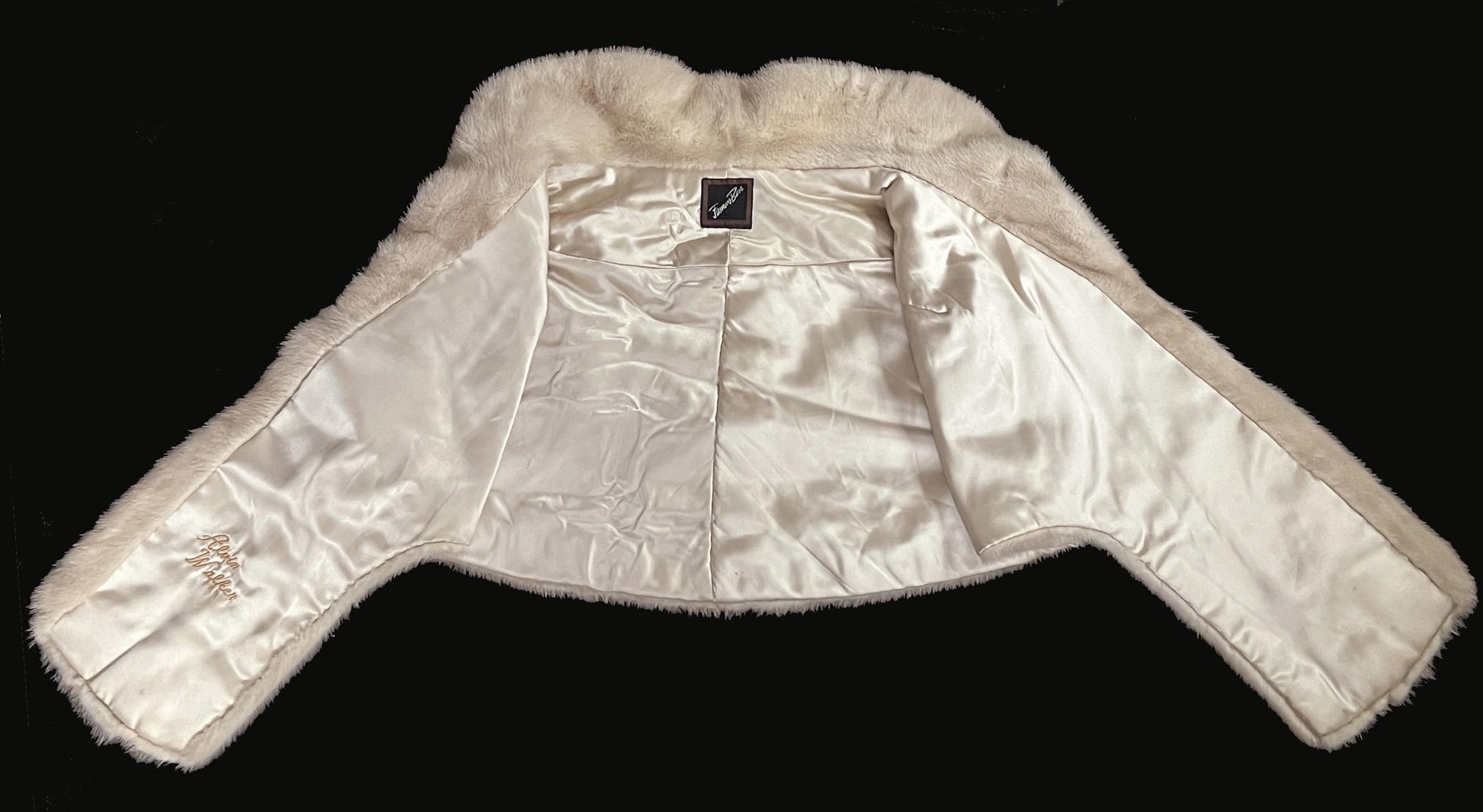 Beige MINK Fur Cape, Blonde Real Vintage Shawl, Winter Wedding Bridal Jacket Stole, Bridesmaid Coat, Mother of the Bride Gift, Large XL