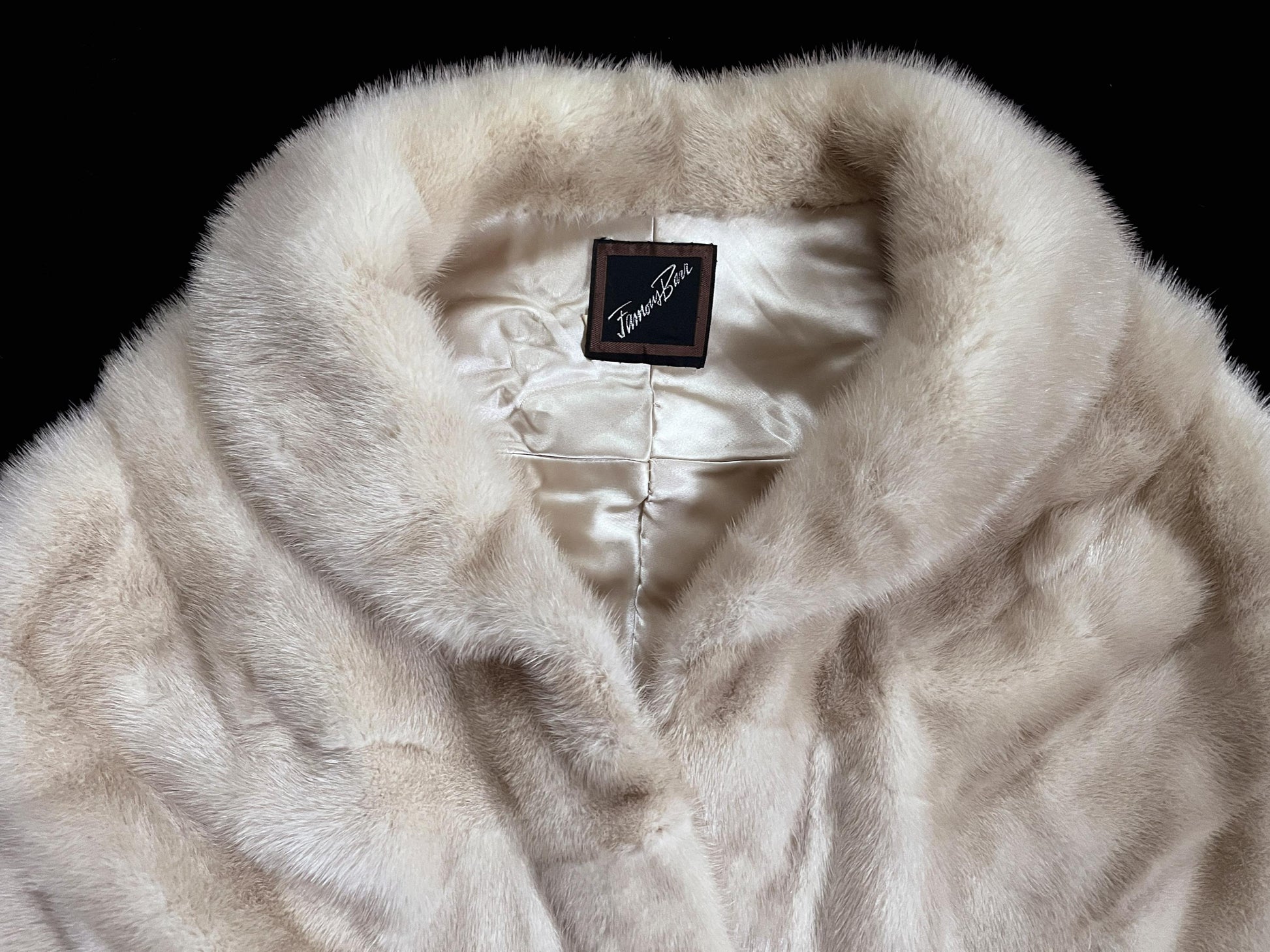 Beige MINK Fur Cape, Blonde Real Vintage Shawl, Winter Wedding Bridal Jacket Stole, Bridesmaid Coat, Mother of the Bride Gift, Large XL