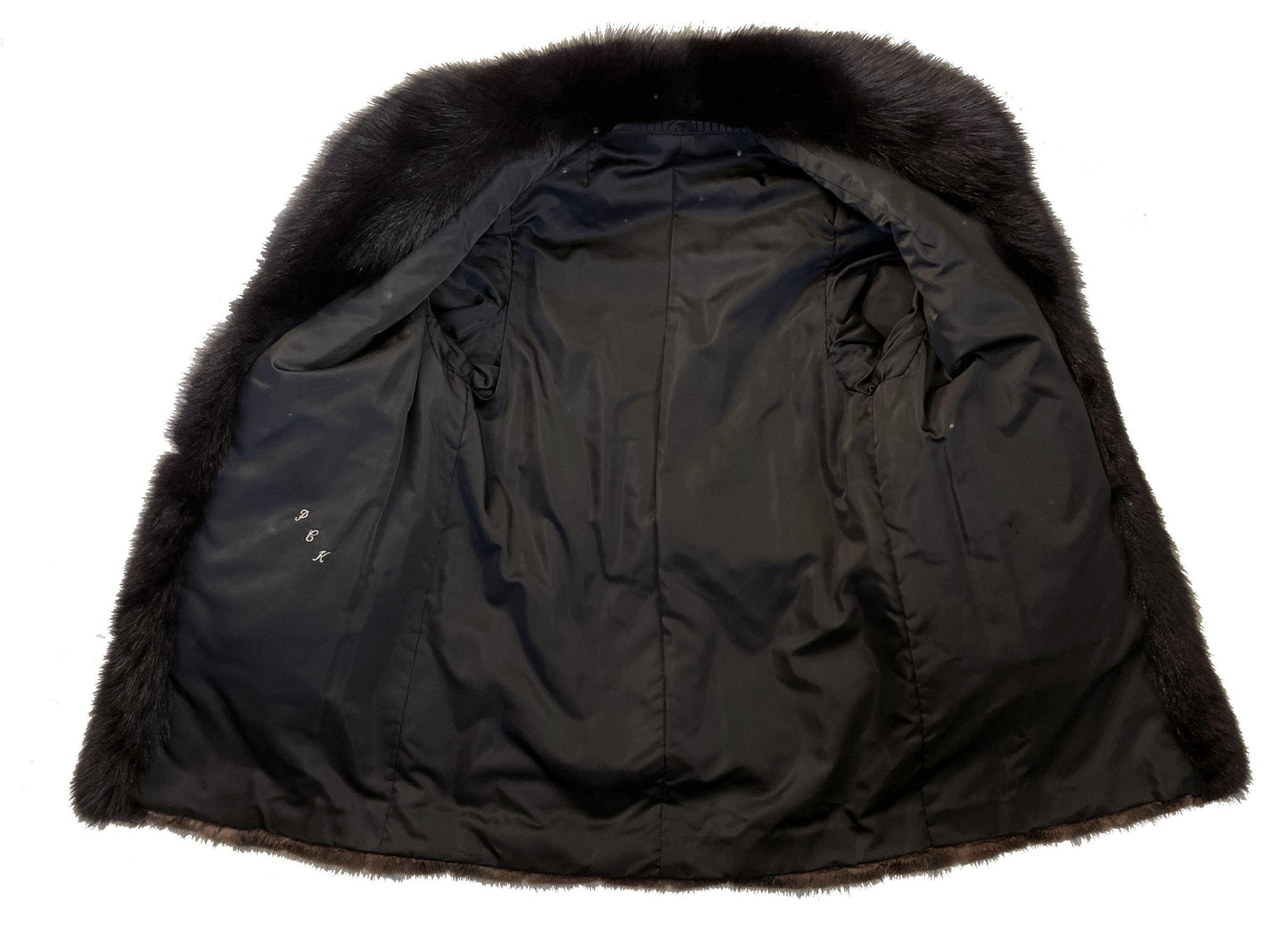 MINK & FOX Fur Coat, Mahogany Ranch Real Vintage Black Jacket, Great Gatsby Party, '80s Mob Wife Tuxedo Gift, Apres Ski