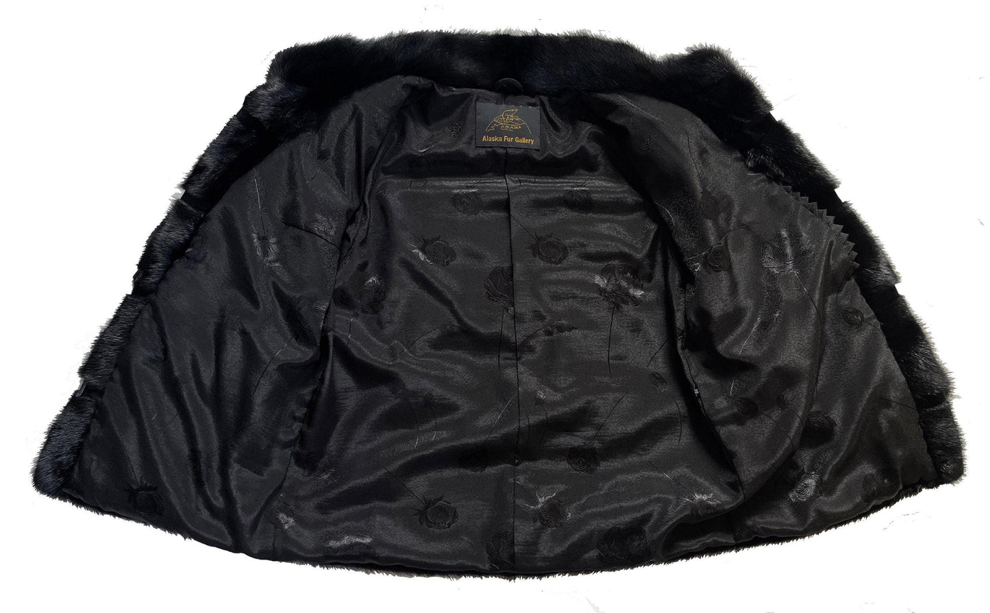 Black MINK Fur Jacket, Real Vintage Fur Coat, Hollywood Great Gatsby Party, '80s Retro Gift, Small