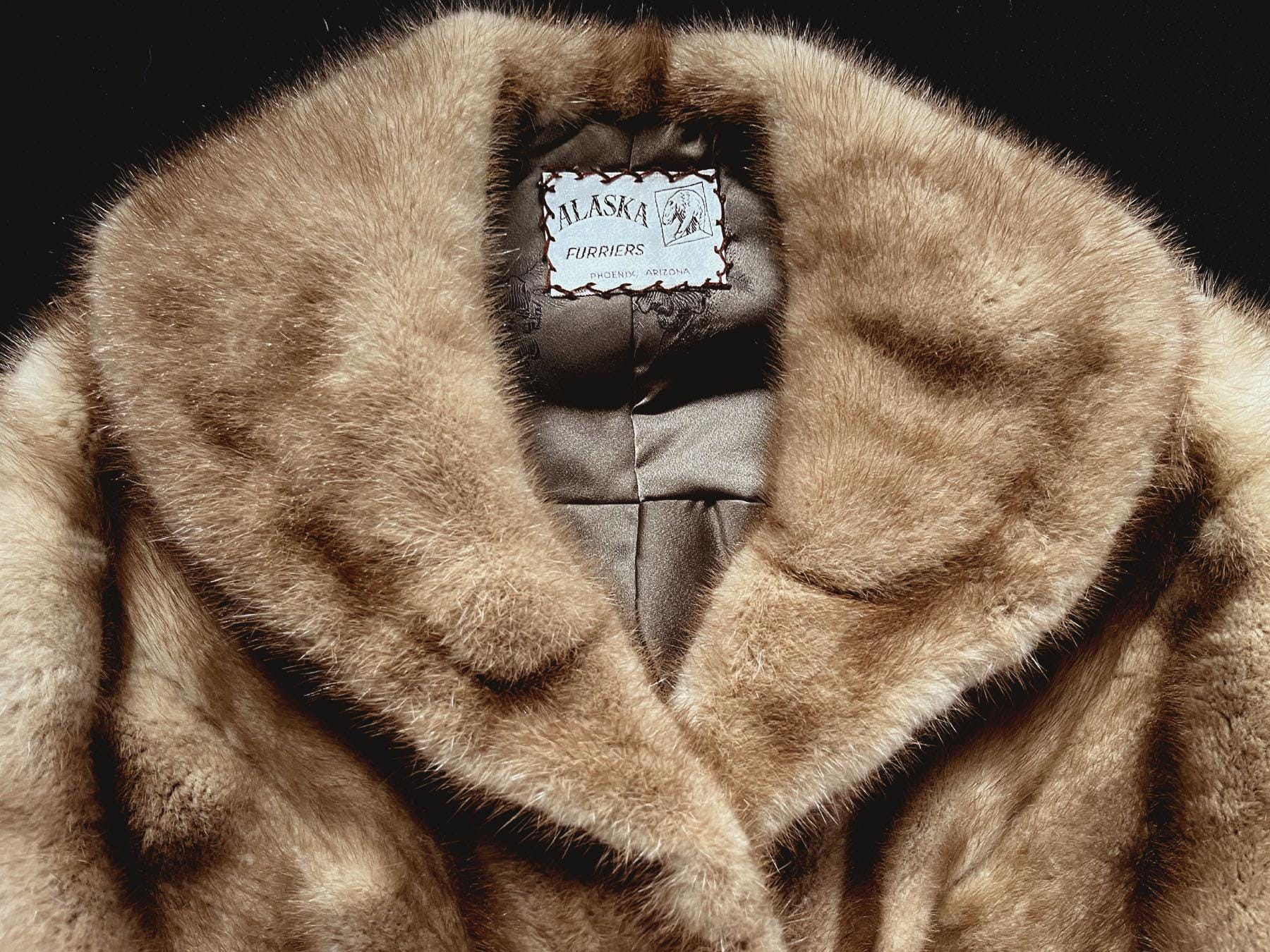 Brown MINK Fur Shawl, Real Vintage Bridal Cape, Autumn Haze Winter Wedding Bolero Jacket, Pastel Bridesmaid Gift, Great Gatsby Party